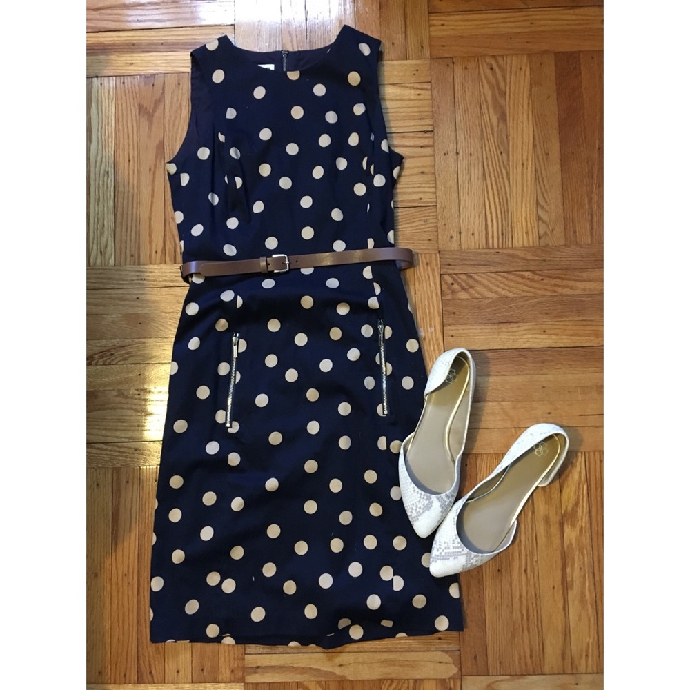 Anne Klein Blue and Cream Dress